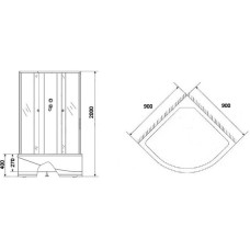 Душевая кабина 90х90х200 см Niagara NG-7508-08BK интимато