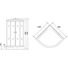 Душевая кабина 120х80х215 см Niagara NG-4512-08R интимато