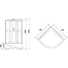 Душевая кабина 90х90х215 см Niagara NG-7508-08 интимато