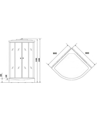 Душевая кабина 90х90х220 см Niagara NG-3317-14 матовое