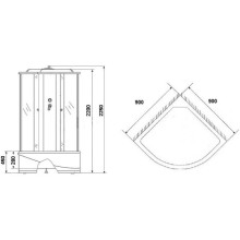 Душевая кабина 90х90х225 см Niagara NG-3518-14 тонированное