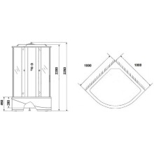 Душевая кабина 100х100х225 см Niagara NG-3519-14 тонированное