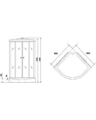 Душевая кабина 90х90х220 см Niagara NG-301-01N интимато