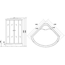 Душевая кабина 118х118х220 см Niagara NG-3012-01 интимато