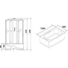 Душевая кабина 120х80х220 см Niagara NG-307-01L интимато