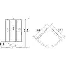 Душевая кабина 100х100х220 см Niagara NG-309-01N интимато