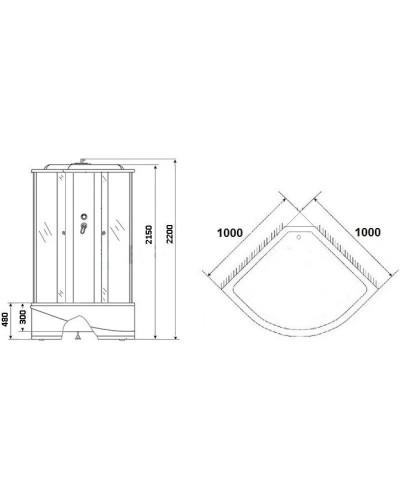 Душевая кабина 100х100х220 см Niagara NG-309-01N интимато