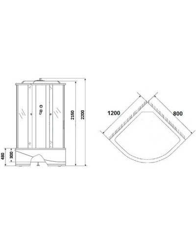 Душевая кабина 120х80х220 см Niagara NG-310-01LN интимато