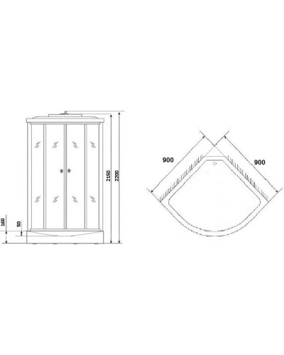 Душевая кабина 90х90х220 см Niagara NG-701-01N интимато