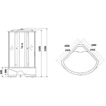 Душевая кабина 150х150х220 см Niagara NG-918-01N тонированное