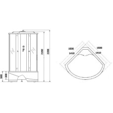 Душевая кабина 150х150х220 см Niagara NG-918-01N тонированное