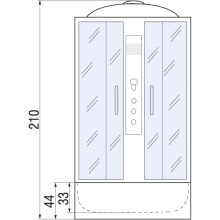 Душевая кабина 90х90х210 River DESNA 90/44 ТH