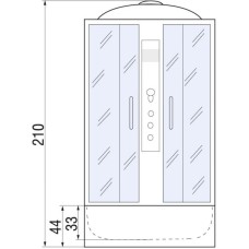 Душевая кабина 90х90х210 River DESNA 90/44 ТH
