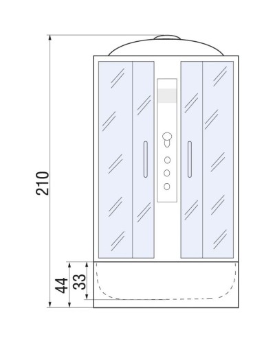 Душевая кабина 90х90х210 River DESNA 90/44 ТH