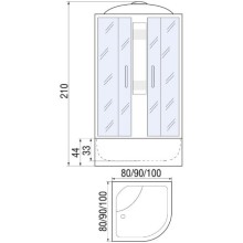 Душевая кабина 80х80х210 River NARA 80/44 МТ