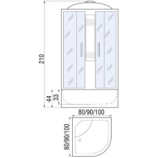 Душевая кабина 80х80х210 River NARA 80/44 МТ