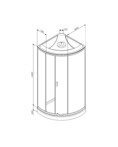 Душевая кабина 90х90х190 см Am.Pm X-Joy W88C-301-090WT прозрачное