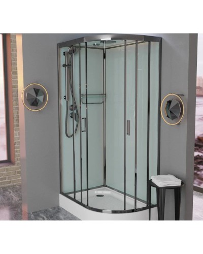 Душевая кабина 100x80x220 см Frank F418L Brilliant 163009 прозрачное