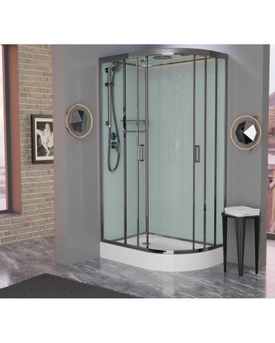 Душевая кабина 100x80x220 см Frank F418L Brilliant 163009 прозрачное