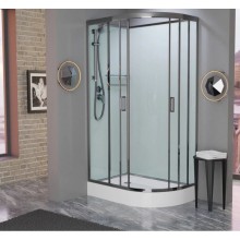 Душевая кабина 100x80x215 см Frank F418L Brilliant 164009 прозрачное