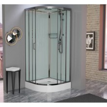 Душевая кабина 110x110x220 см Frank F410 М Brilliant 20082 текстурное стекло