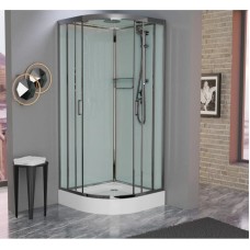 Душевая кабина 110x110x220 см Frank F410 М Brilliant 20082 текстурное стекло