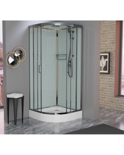 Душевая кабина 120x120x220 см Frank F420 М Brilliant 20084 текстурное стекло