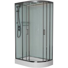 Душевая кабина 100x80x220 см Frank F418L М Brilliant 20086 текстурное стекло