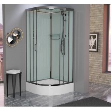 Душевая кабина 90x90x220 см Frank F409/1 М Brilliant 20094 текстурное стекло