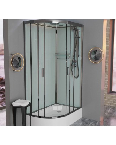 Душевая кабина 120x80x220 см Frank F412/1R М Brilliant 20100 текстурное стекло