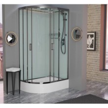 Душевая кабина 120x80x220 см Frank F412/1R М Brilliant 20100 текстурное стекло