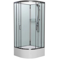 Душевая кабина 90x90x215 см Frank F409/2 М Brilliant 20103 текстурное стекло