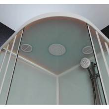 Душевая кабина 80x80x220 см Frank F408 М White 20001 текстурное стекло