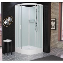 Душевая кабина 90x90x215 см Frank F409 White 4090909 прозрачное