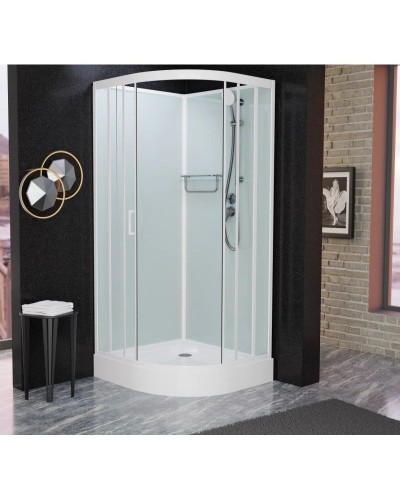 Душевая кабина 110x110x215 см Frank F410 White 410010 прозрачное