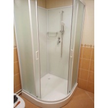 Душевая кабина 80x80x215 см Frank F408 М White 20002 текстурное стекло