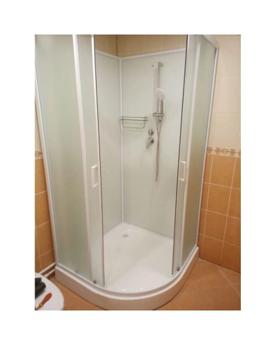 Душевая кабина 80x80x215 см Frank F408 М White 20002 текстурное стекло