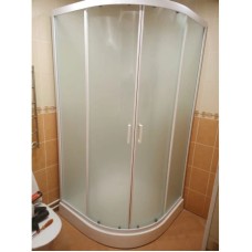 Душевая кабина 90x90x215 см Frank F409 М White 20004 текстурное стекло
