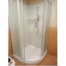 Душевая кабина 90x90x215 см Frank F409 М White 20004 текстурное стекло