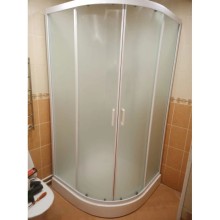 Душевая кабина 100x100x215 см Frank F400 М White 20007 текстурное стекло