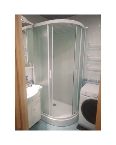 Душевая кабина 100x80x220 см Frank F418L М White 20012 текстурное стекло