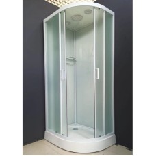 Душевая кабина 100x80x220 см Frank F418L М White 20012 текстурное стекло