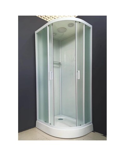 Душевая кабина 100x80x220 см Frank F418L М White 20012 текстурное стекло