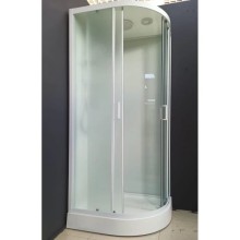 Душевая кабина 100x80x220 см Frank F418L М White 20012 текстурное стекло