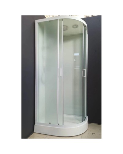 Душевая кабина 100x80x220 см Frank F418L М White 20012 текстурное стекло