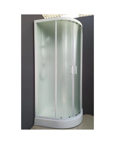 Душевая кабина 100x80x220 см Frank F418L М White 20012 текстурное стекло