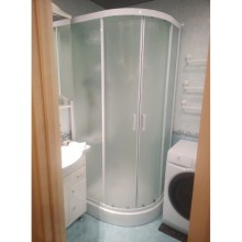 Душевая кабина 100x80x220 см Frank F418L М White 20012 текстурное стекло