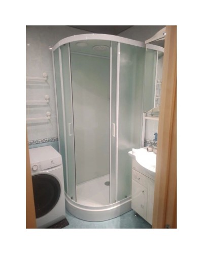 Душевая кабина 110x80x220 см Frank F411R М White 20018 текстурное стекло