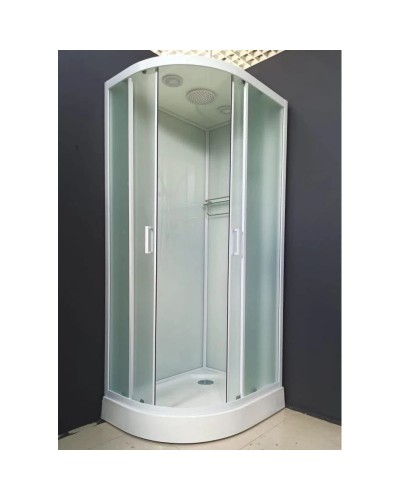 Душевая кабина 110x80x220 см Frank F411R М White 20018 текстурное стекло