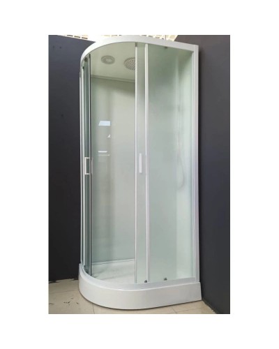 Душевая кабина 110x80x220 см Frank F411R М White 20018 текстурное стекло